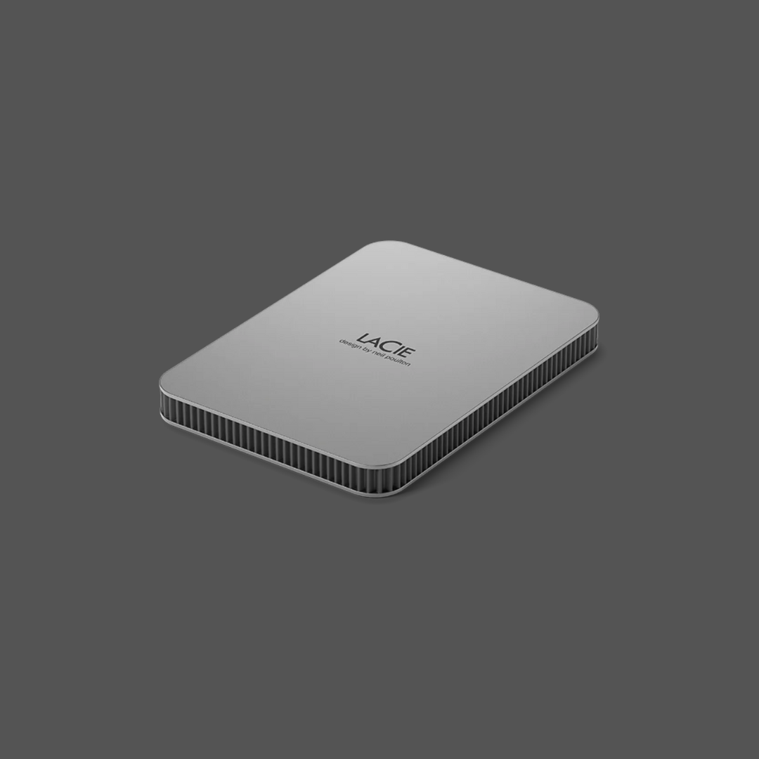 Seagate LaCie 1TB; USB-C; USB 3.1; Aluminum enclosure; Silver