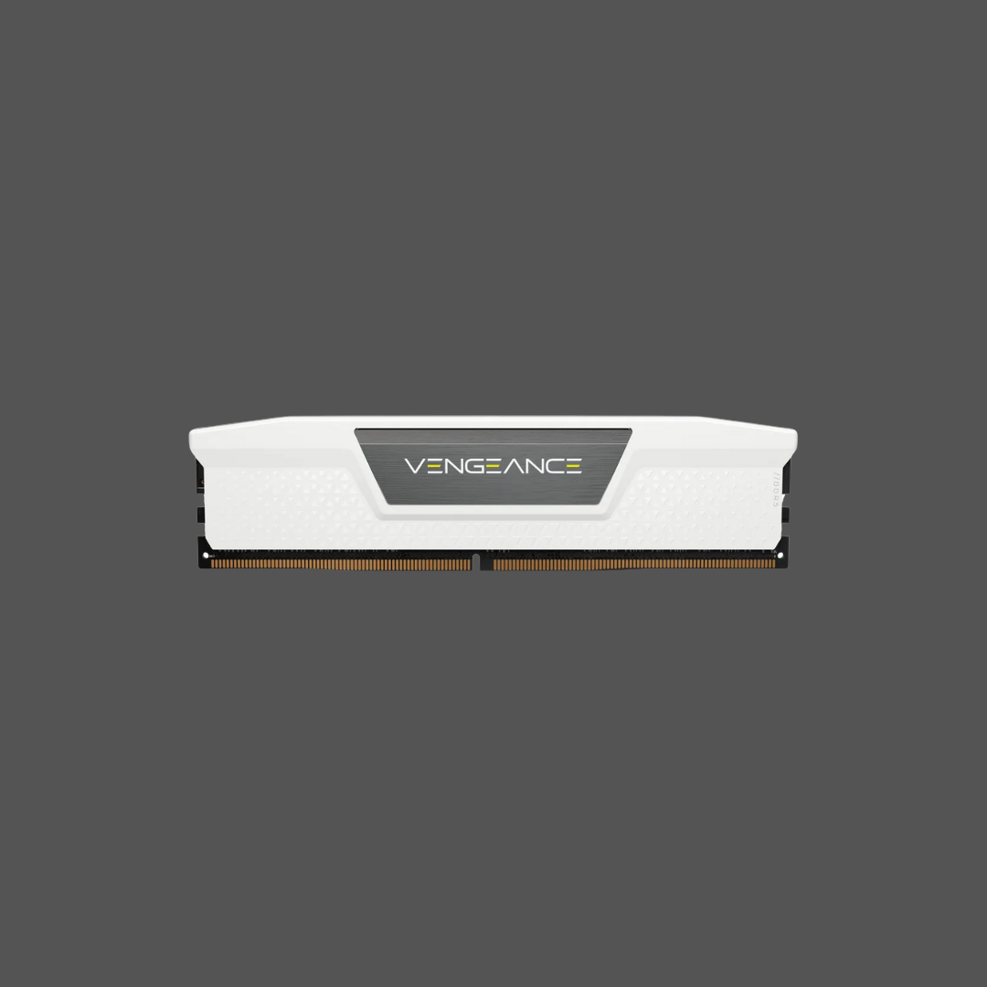 Corsair VENGEANCE® 32GB (2 x 16GB) DDR5 DRAM 5200MHz C40 Memory Kit; 40-40-40-77; 1.25V; White. .