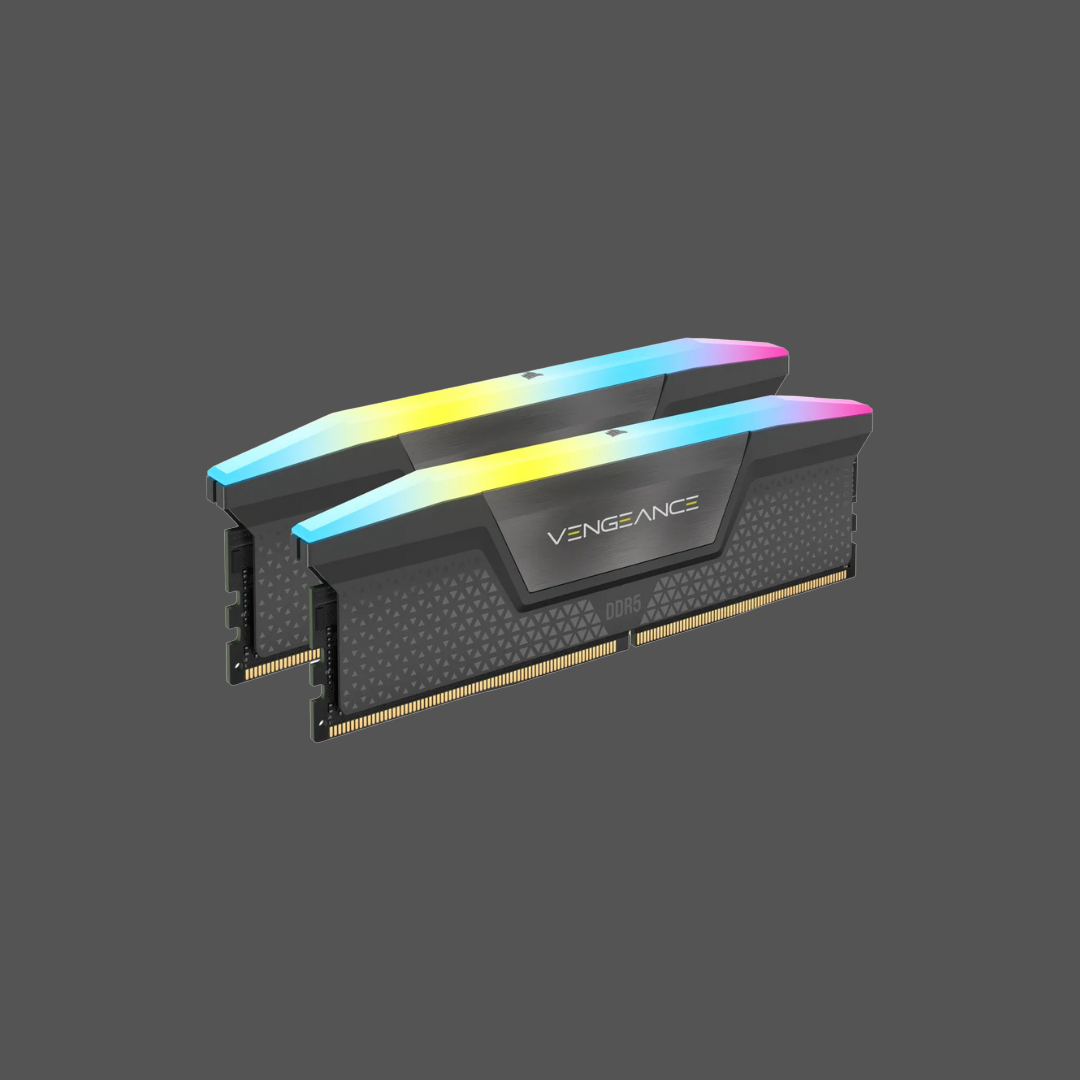 Corsair VENGEANCE RGB DDR5 32GB (2 x 16GB) DDR5 5200 CL40-40-40-77 1.25V Intel XMP & AMD EXPO - GREY.