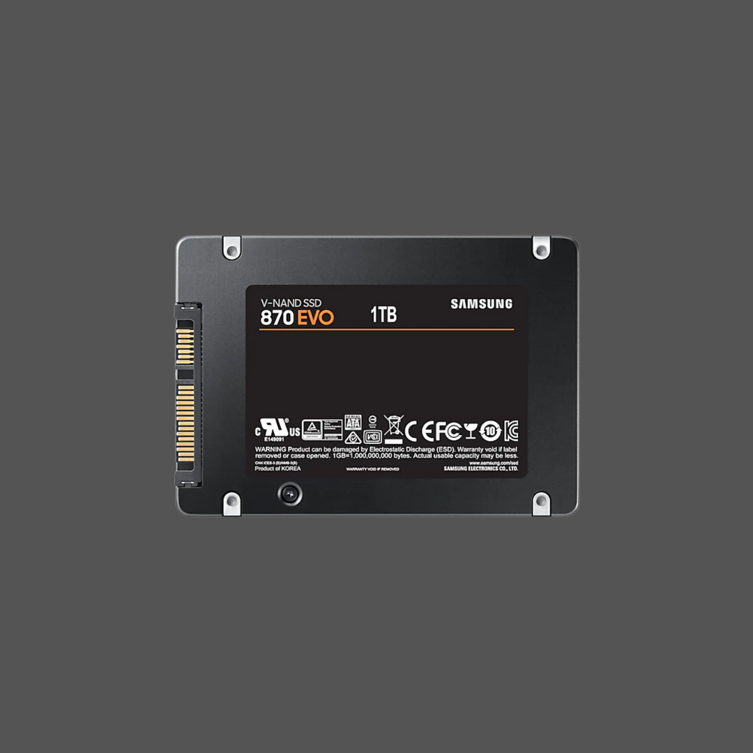 SAMSUNG MZ-77E1T0BW 870 EVO 1TB SSD, Read Speed up to 560 MB/s, Write Speed up to 530 MB/s
