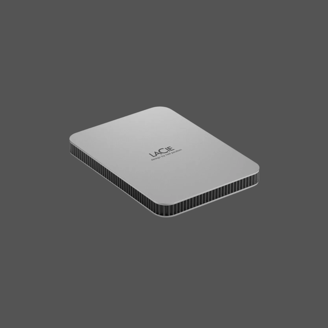 Seagate LaCie 1TB; USB-C; USB 3.1; Aluminum enclosure; Silver