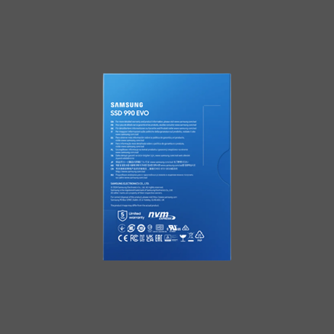 SAMSUNG MZ-V9E1T0BW 990 EVO 1TB NVMe SSD - Read Speed up to 5000 MB/s, Write Speed to up 4200 MB/s