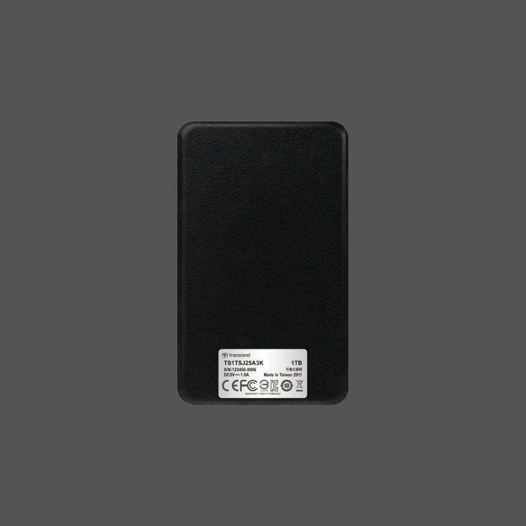 TRANSCEND 1TB 25A3 USB3.1 2.5'' USB HDD - BLACK