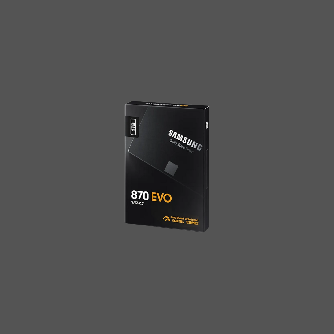 SAMSUNG MZ-77E1T0BW 870 EVO 1TB SSD, Read Speed up to 560 MB/s, Write Speed up to 530 MB/s