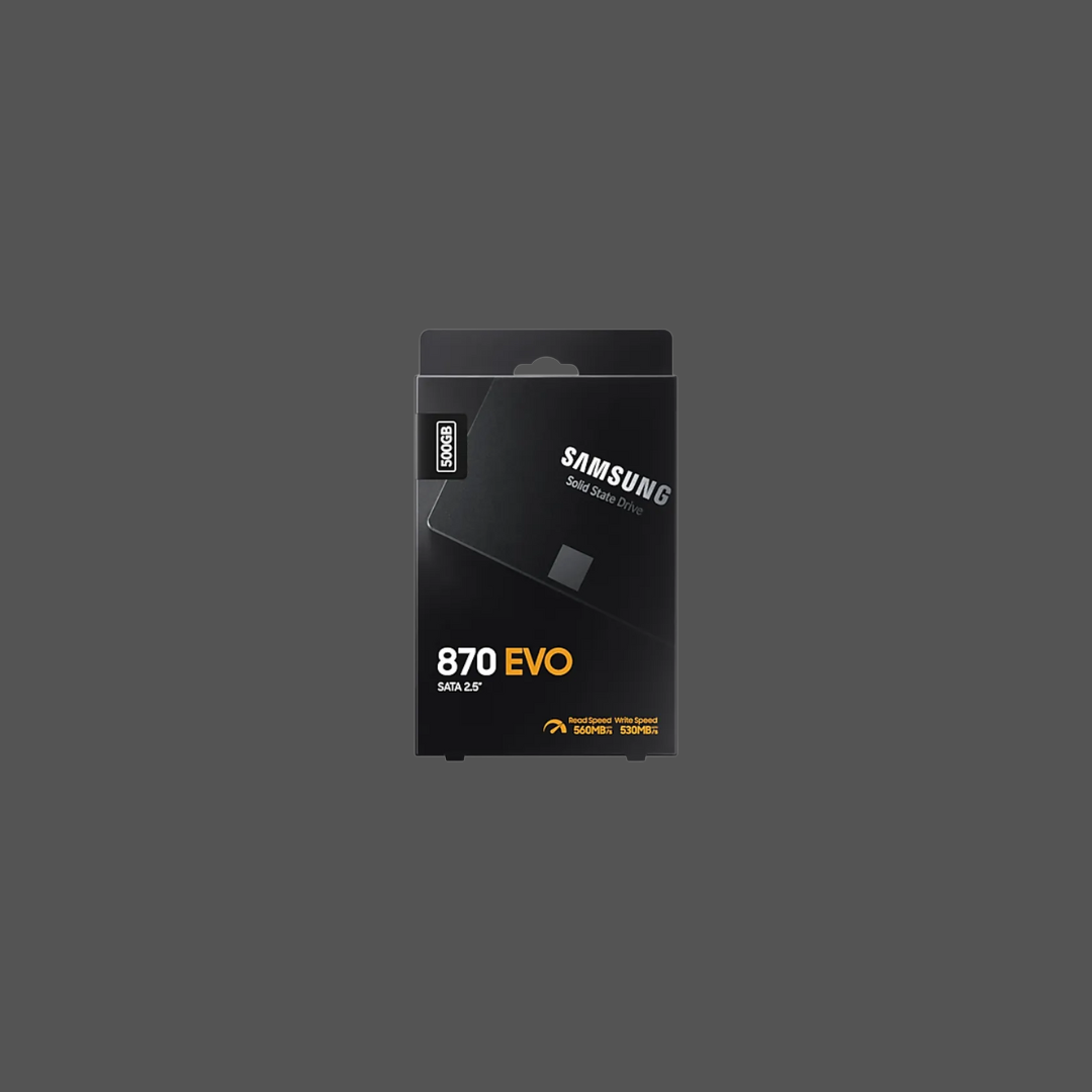 SAMSUNG MZ-77E500BW 870 EVO 500GB SSD, Read Speed up to 560 MB/s, Write Speed up to 530 MB/s