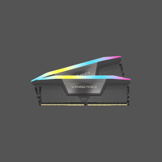 Corsair VENGEANCE RGB DDR5 32GB (2x16GB) DDR5 6000 CL36-44-44-96 1.4V  Intel XMP and AMD EXPO Memory - Grey.