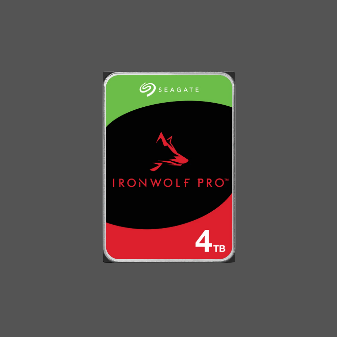 Seagate Ironwolf Pro ST4000NT001 4TB 3.5'' HDD NAS Drives 7200 RPM; SATA 6GB/s Interface; 256MB Cache;550TB/Year; Unlimited Bays