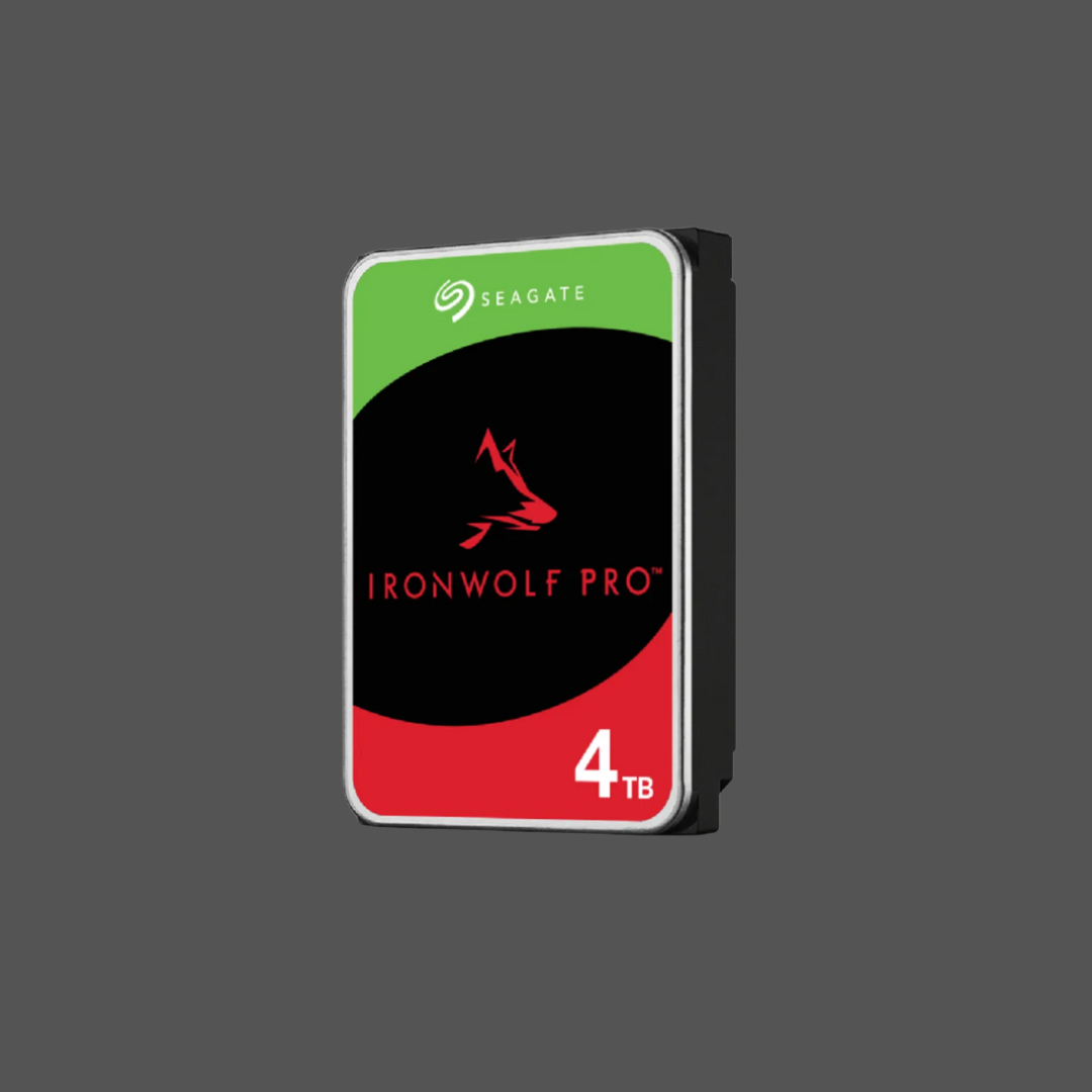 Seagate Ironwolf Pro ST4000NT001 4TB 3.5'' HDD NAS Drives 7200 RPM; SATA 6GB/s Interface; 256MB Cache;550TB/Year; Unlimited Bays