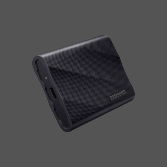 SAMSUNG MU-PG1T0BW T9 Portable SSD 1 TB, Transfer speed up to 2000 MB/s, Write Speed up to 1950MB/s, USB 3.2 (Gen2x2, 20Gbps), AES 256-bit hardware encryption, Windows®, macOS®, Android™ Compatible  Colour: Black