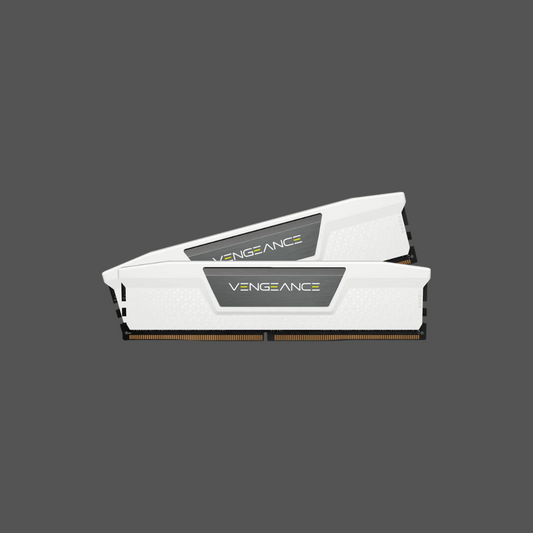 Corsair VENGEANCE® 32GB (2 x 16GB) DDR5 DRAM 5200MHz C40 Memory Kit; 40-40-40-77; 1.25V; White. .